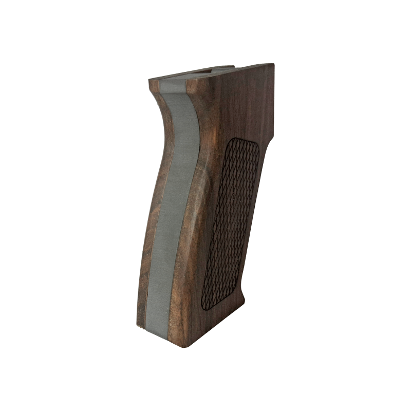 AK "Mag-Lock" Aluminum Pistol Grip with Wood Panels